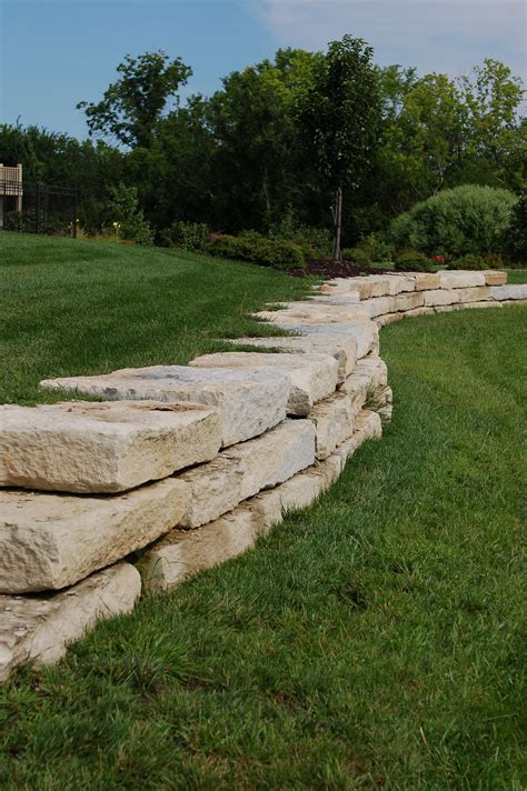 9 Limestone Retaining Wall Topekalandscape Landscaping Blocks Stone
