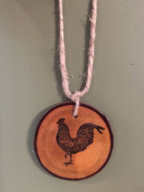 Rooster Rustic Wood Slice Ornaments /Rooster / Rustic Decor / | Etsy