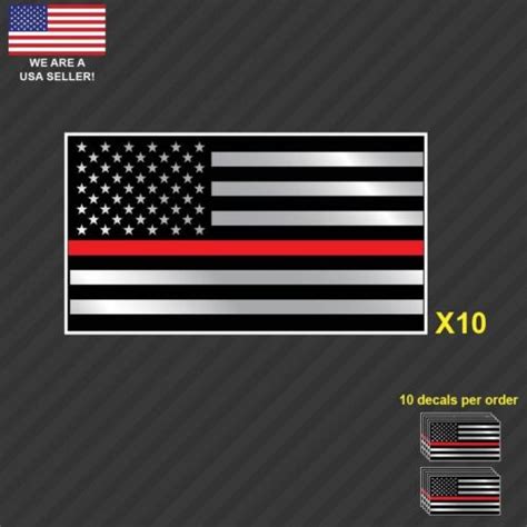 Pack Of 10 Thin Blue Line Blm American Flag Police Car Or Truck Decal