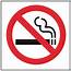 No Smoking  Symbol Window Sticker Red On White 15x15cm 6x6