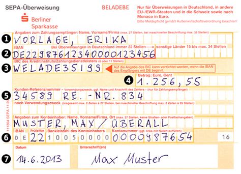 1 allgemein 1.1 wesentliche merkmale der überweisung einschließlich des dauerauftrags Wird bei der Bank das handschriftlich ausgefüllte ...
