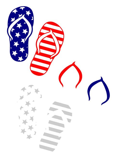 4th of July SVG Patriotic SVG Flip Flops SVG Digital - Etsy