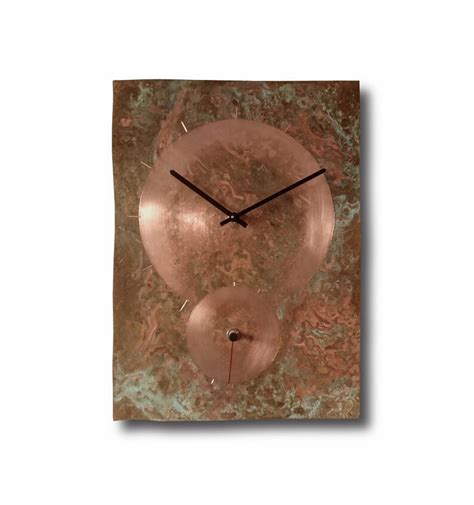 Patina Copper Clock Wall Clock Home Decor Original Clock Etsy