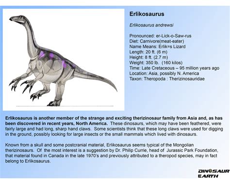 Erlikosaurus Dinosaur Earth