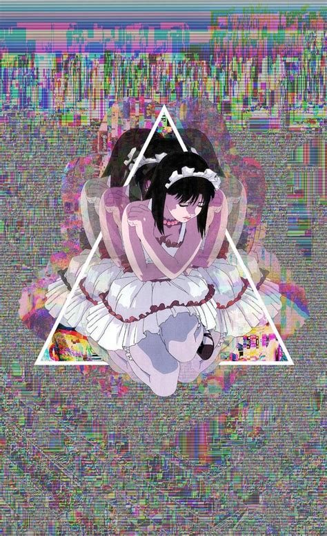 Download Aesthetic Anime Perfect Blue Mima Glitch Phone Wallpaper