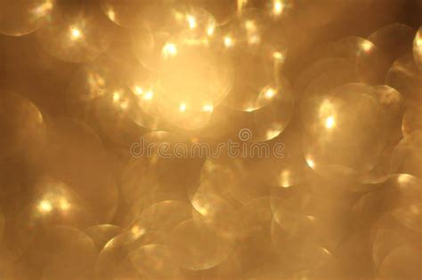 Golden Glitter Christmas Abstract Bokeh Background Blurred Lights