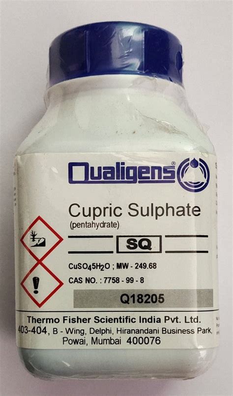 Cupric Sulphatepentahydrate For Laboratory Grade Lab Grade At Rs