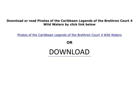 ~ Freeepub ~ Pirates Of The Caribbean Legends Of The Brethren Court 4