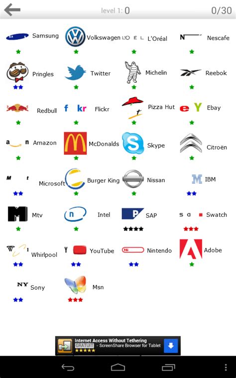 Está dividido en 16 etapas con más de 250 logos tales como bmw, mercedes, audi, ford, hyundai, etc. Logo Quiz - Respostas | Fórum AndroidPIT