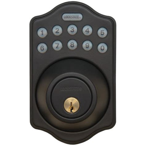 Lockstate Remotelock 5i Wifi Electronic Rubbed Bronze Deadbolt Door