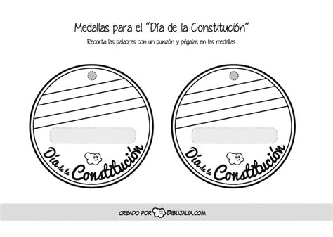 Medallas D A De La Constituci N Dibujo Dibujalia Dibujos
