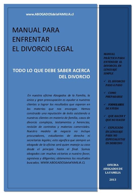 Divorcio Manual Para Enfrentar El Divorcio Legal