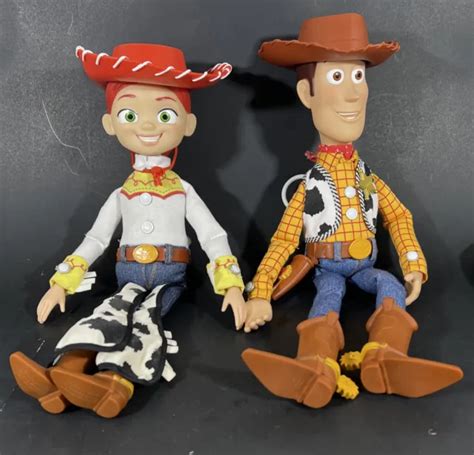 Toy Story Woody And Jessie Pair Talking Pull String Dolls Thinkway Toys