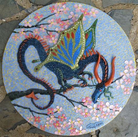 Amazing Mixed Media Mosaic Dragons Built Created By Humans Pinterest Polymers Mosaics And