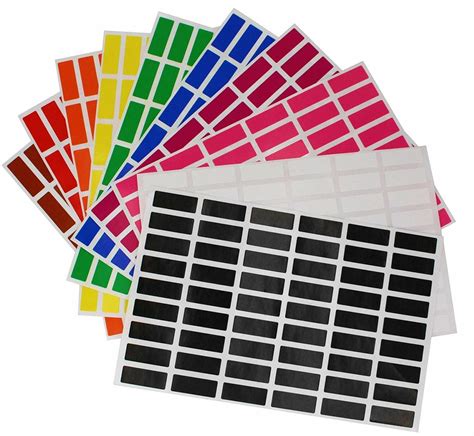 Organization Color Coding Labels 1 Inch X 38 Inch Rectangle Stickers