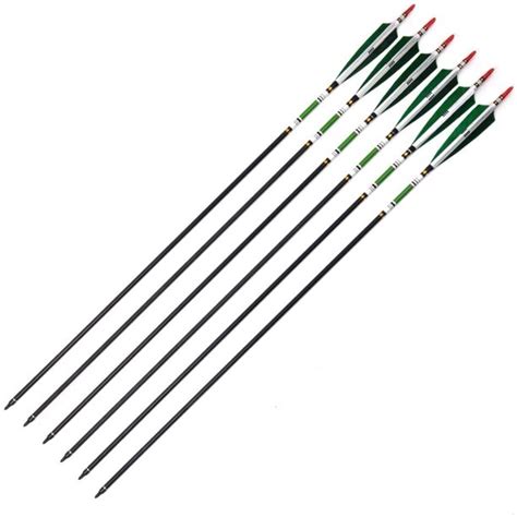 32inch Carbon Shaft Archery Arrows Spine 500 With Real Turkey Feather