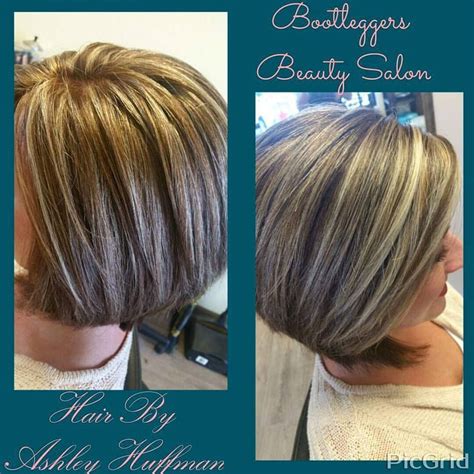 Even if your hair is short and you love your bob hairstyle, you can play with it by adding some beautiful chestnut highlights around your face or all. All Over Acorn Brown With All Over Blonde Highlights ...