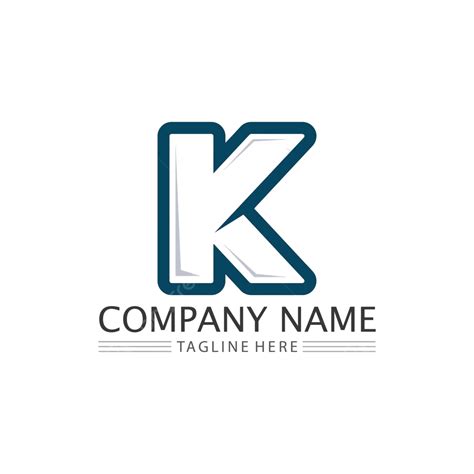 Konsep Desain Logo Bisnis Vektor Dengan Font Huruf K Dan Perusahaan