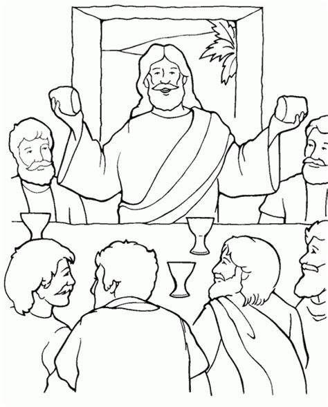 Last Supper Coloring Page For Kids Coloring Pages