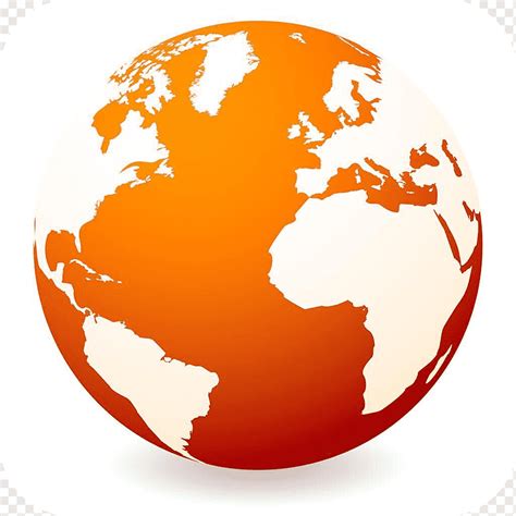 Globe World Earth Orange Sphere Map Png Pngwing