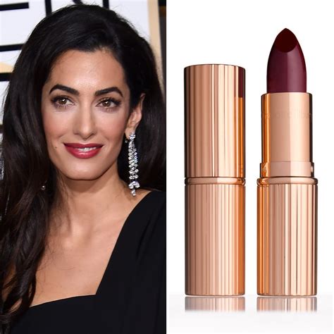 Amal Clooney At The Golden Globes Celebrity Beauty Products Red