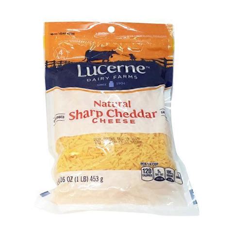Lucerne Shredded Cheese Sharp Cheddar 16 Oz Instacart