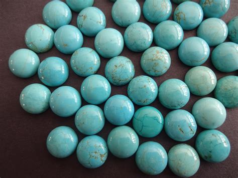 12x6mm Natural Turquoise Gemstone Cabochon Dyed Dome Cabochon