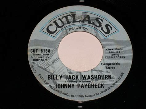 Johnny Paycheck Billy Jack Washburn Livin The Life 45 Rpm Record