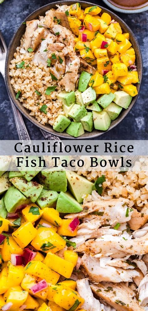Cauliflower Rice Fish Taco Bowls Recipe Runner