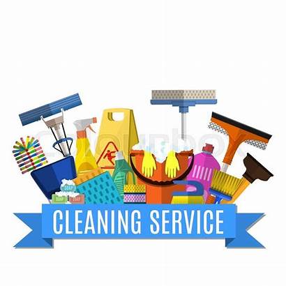 Cleaning Service Vector Illustration Services Tools Sign