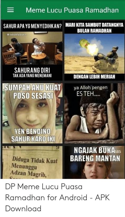 Meme Lucu Puasa Ramadhan Mari Kita Sambut Datangnya Bulan Ramadhan