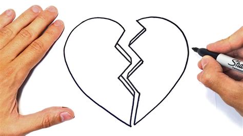 Como Dibujar Un Corazón Roto Paso A Paso Dibujos De Amor Tutoriales