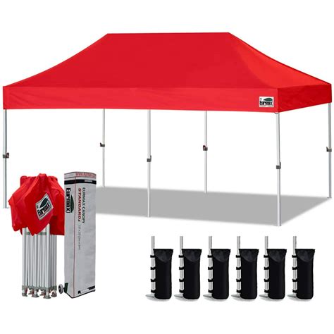 Eurmax 10x20 Ez Pop Up Canopy Tent Commercial Instant Canopies With