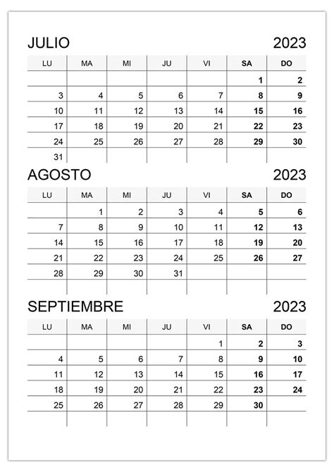 Calendario Julio Y Agosto 2023 Para Imprimir Imagesee