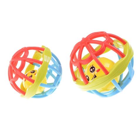 Soft Rubber Baby Rattle Ball Educational Toys Colorful Clack And Slide