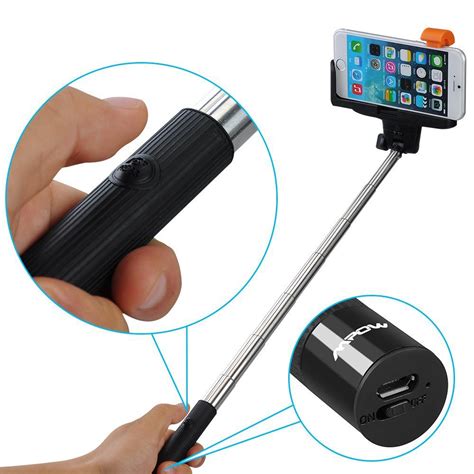 Mpow Isnap Pro In Self Portrait Monopod Extendable Selfie Stick Bluetooth Remote Shutter