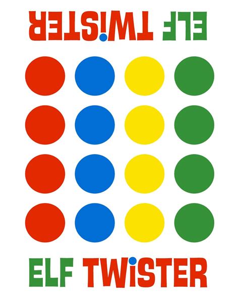 Elf Twister Free Printable Consider Printing An Elf On The Shelf