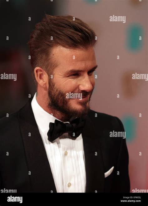 London Uk 8th February 2015 David Beckham At The Bafta 2015 Awards