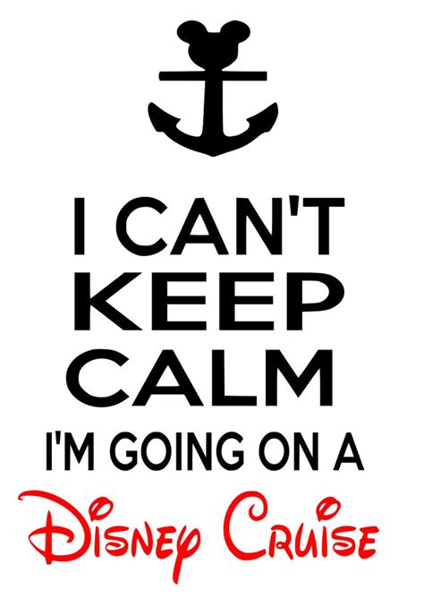 Disney I Cant Keep Calm Im Going On A Disney Cruise Mickey Etsy