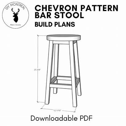 Stool Plans Bar Chevron Pattern Build Pdf