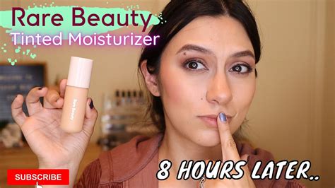 New Rare Beauty Tinted Moisturizer Review 8 Hour Test Youtube