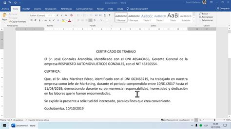 Cómo Hacer Un Certificado De Trabajo Youtube