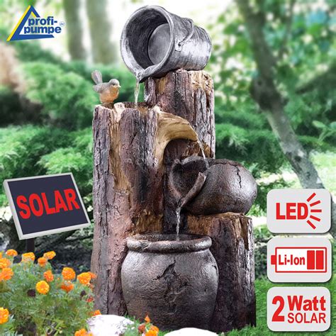 Maybe you would like to learn more about one of these? Solar - Brunnen Wasserspiel "BAUMSTUMPF & TONKRÜGE-2" mit ...