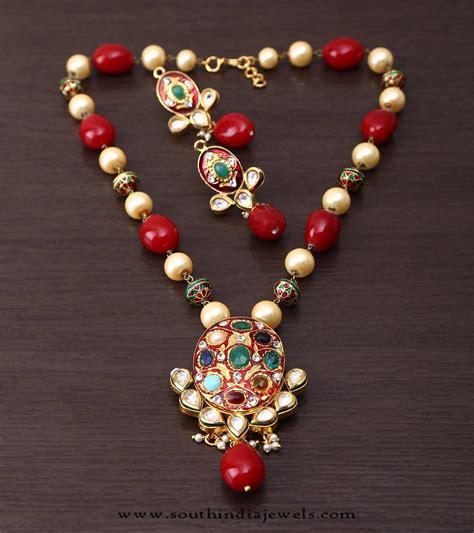 Beaded Imitation Necklace From Indiaroots South India Jewels