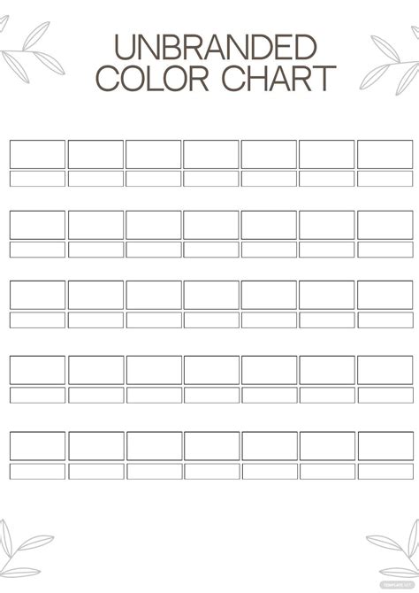 Free Printable Blank Color Swatch Chart Printable Templates Free