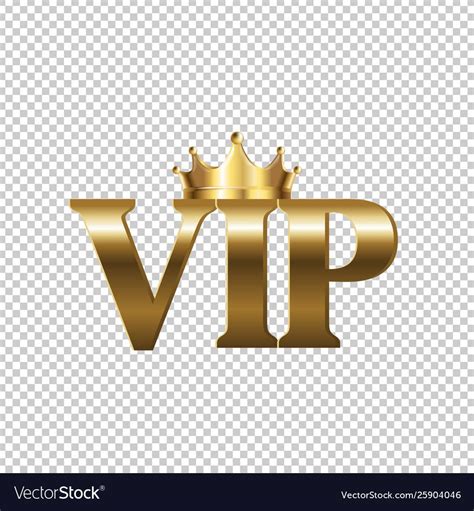Vip Sign Isolated Transparent Background With Gradient Mesh Vector