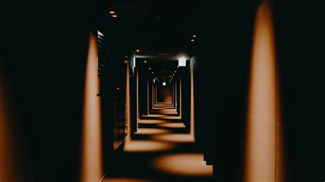 Download Wallpaper 2560x1440 Corridor Tunnel Light Lighting Dark