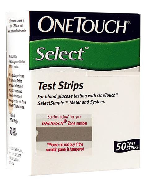 Glucose Test Strips 50 One Touch Select Strips 50s Rocket Health