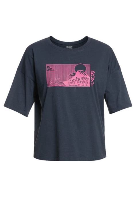 Roxy T Shirt Imprimé Mood Indigo Ajoute Une Atmosphère Joyeuse à Votre Festival Roxy Magasin
