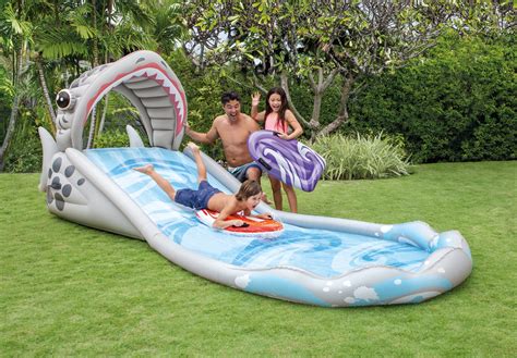 Intex Surf N Slide Inflatable Kids Water Slide Play Center Splash Pool
